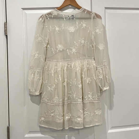 Never Worn Urban Outfitters Cream Lace Dress - Picture 4 of 4
